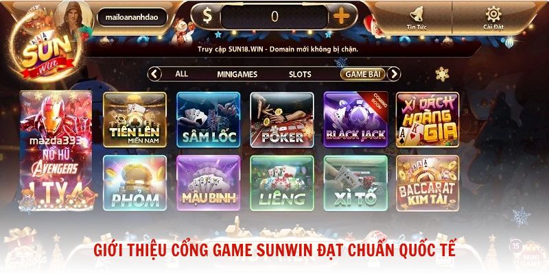 Giới thiệu cổng game Sunwin đạt chuẩn quốc tế, thu hút hàng triệu thành viên